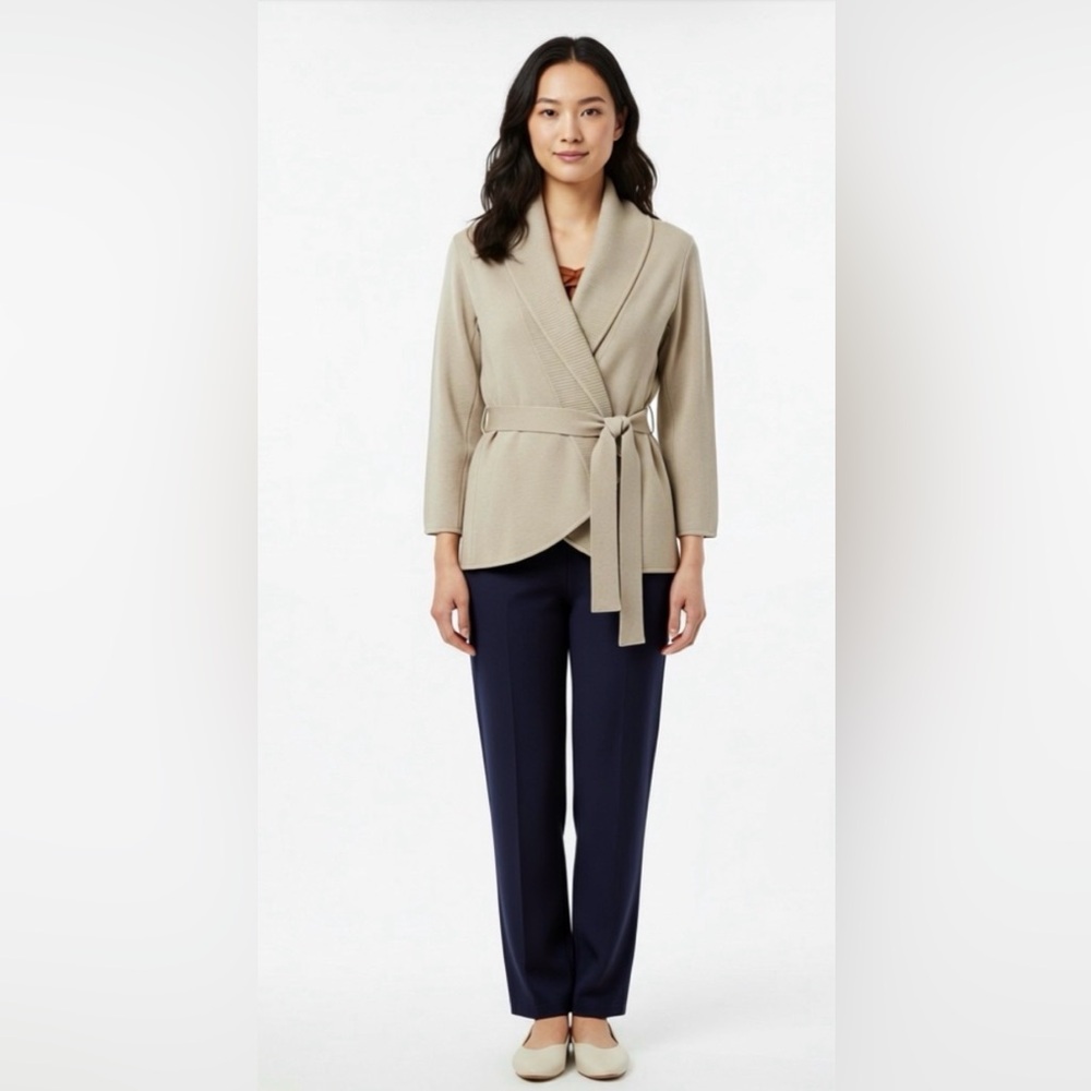 BCBG MAXAZRIA Cardigan , Size L, Sand color
